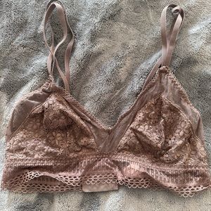 Victoria's Secret Satin & Lace Bralette Unlined Bra